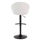 LumiSource Lot de 2 tabourets de bar réglables dossier haut en tissu Matisse