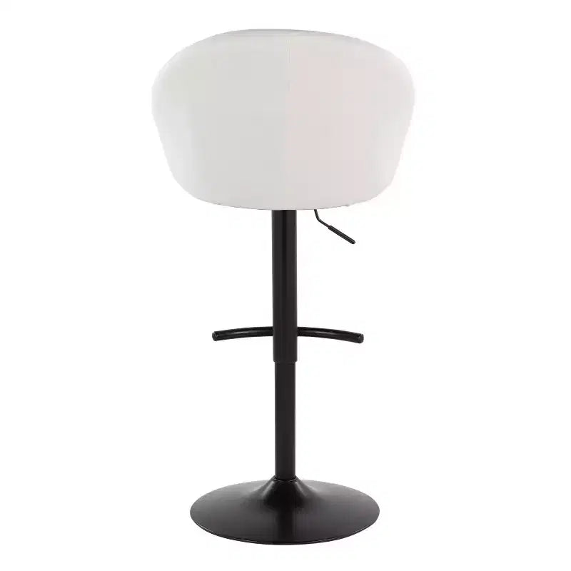 LumiSource Lot de 2 tabourets de bar réglables dossier haut en tissu Matisse