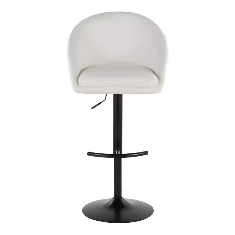 LumiSource Lot de 2 tabourets de bar réglables dossier haut en tissu Matisse