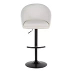 LumiSource Lot de 2 tabourets de bar réglables dossier haut en tissu Matisse