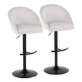 LumiSource Set of 2 Matisse Highback Adjustable Barstools Fabric
