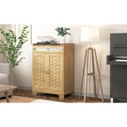 Modern Cabinet with Drawer and Adjustable Shelf, Barn Door Storage Cabinet for Kitchen, Dining Room, Bathroom, Entryway