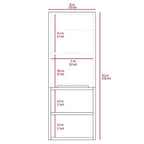 Mila Bathroom Cabinet, Two Internal Shelves, Two External Shelves, Single Door -White