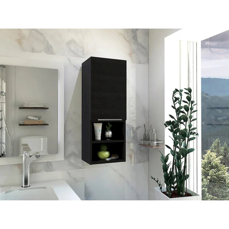 Mila Bathroom Cabinet, Two Internal Shelves, Two External Shelves, Single Door -White