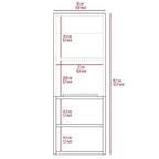 Mila Bathroom Cabinet, Two Internal Shelves, Two External Shelves, Single Door -White