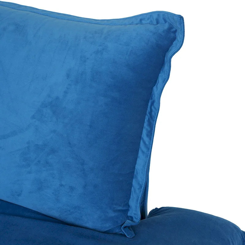 Modular Sectional Sofa Couch, 122.82 Velvet 3 Seater Sofa