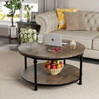 Round Coffee Table 30.31 Industrial Center Table