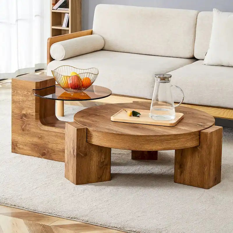 The Detachable Double-Decker Coffee Table,And The Detachable Design Can make The use of space more flexible