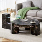 La table basse double plateau amovible, et la conception détachable peut rendre l'utilisation de l'espace plus flexible