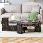 La table basse double plateau amovible, et la conception détachable peut rendre l'utilisation de l'espace plus flexible