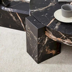 La table basse double plateau amovible, et la conception détachable peut rendre l'utilisation de l'espace plus flexible