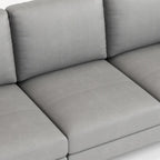 Canapé d'angle moderne en similicuir avec port USB