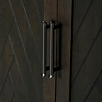 Bahut classique 4 portes avec rangement ouvert et étagères réglables