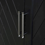 Bahut classique 4 portes avec rangement ouvert et étagères réglables