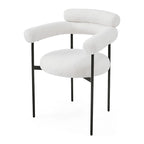 Upholstered Armchair Dining Chairs With Metal Legs for Home, Kitchen, Living Room(Set of 2)