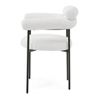 Upholstered Armchair Dining Chairs With Metal Legs for Home, Kitchen, Living Room(Set of 2)