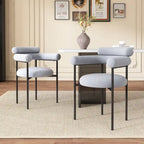 Upholstered Armchair Dining Chairs With Metal Legs for Home, Kitchen, Living Room(Set of 2)