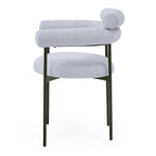Upholstered Armchair Dining Chairs With Metal Legs for Home, Kitchen, Living Room(Set of 2)