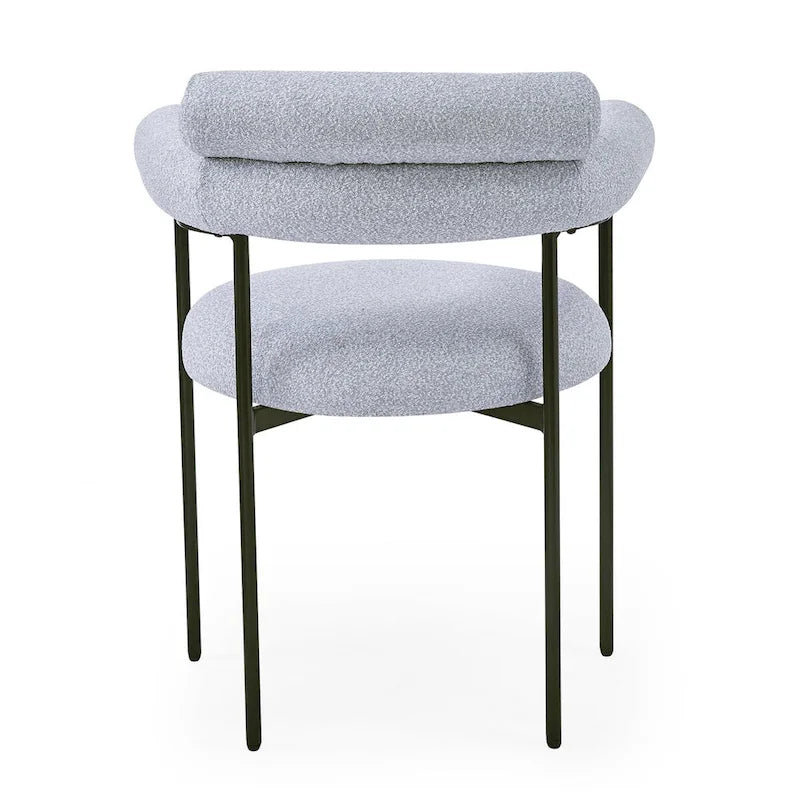 Upholstered Armchair Dining Chairs With Metal Legs for Home, Kitchen, Living Room(Set of 2)