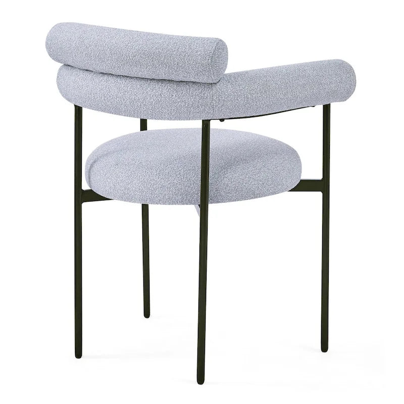 Upholstered Armchair Dining Chairs With Metal Legs for Home, Kitchen, Living Room(Set of 2)