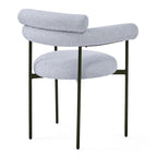 Upholstered Armchair Dining Chairs With Metal Legs for Home, Kitchen, Living Room(Set of 2)