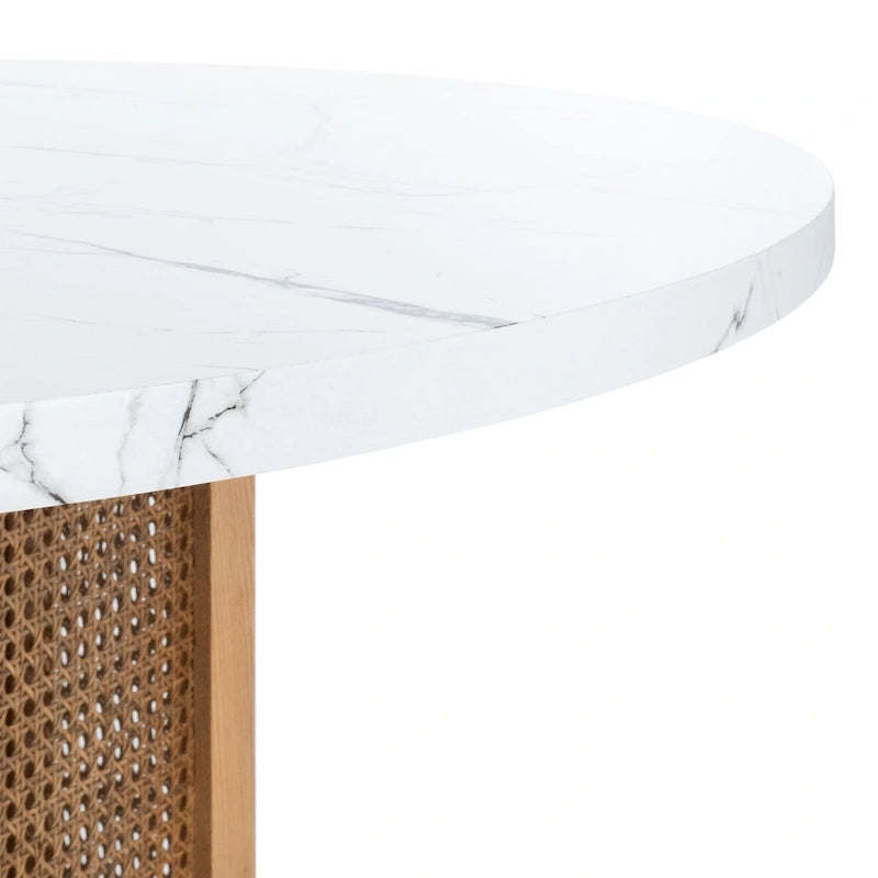 Table à manger en rotin Mozell SAFAVIEH - 47,3 L x 47,3 P x 28,8 H - 47Wx47Px29H