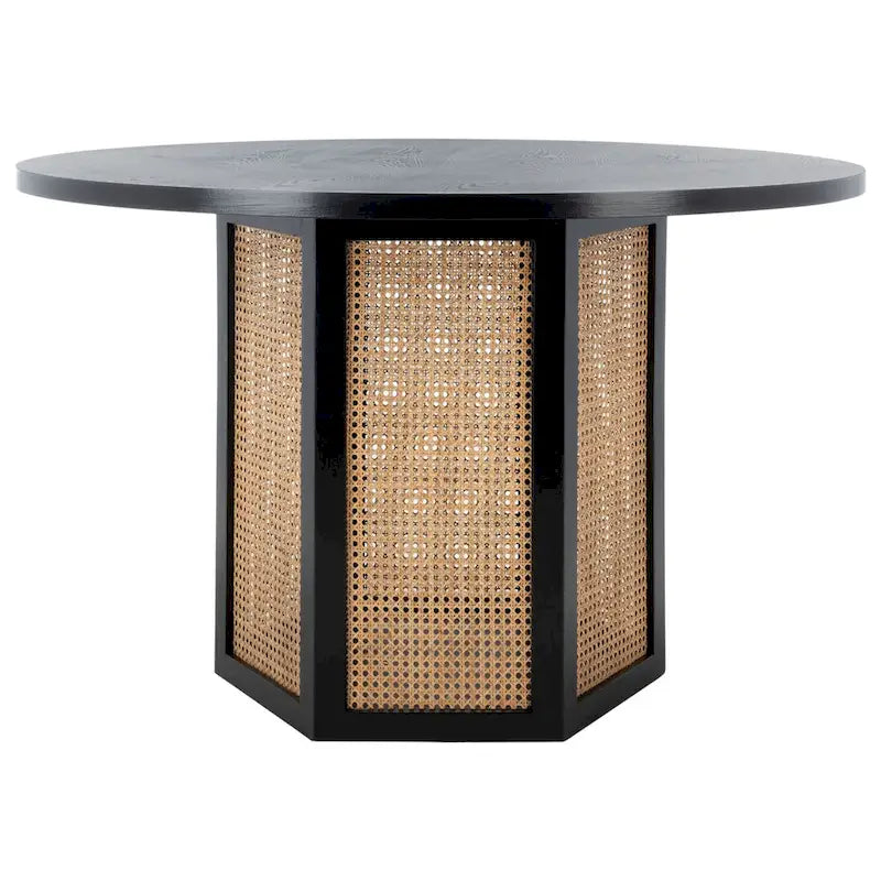 SAFAVIEH Mozell Cane Dining Table - 47.3 W x 47.3 L x 28.8 H - 47Wx47Dx29H