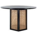 SAFAVIEH Mozell Cane Dining Table - 47.3 W x 47.3 L x 28.8 H - 47Wx47Dx29H