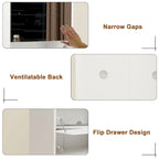 Mirror Shoe Cabinet With 6 Flip Drawers,Shoe Rack Organizer Store Ample Shoes,4 Metal Legs,Hand-Touch Flip-Out Door