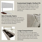 Queen Size Platform Bed with Headboard & Storage Frame