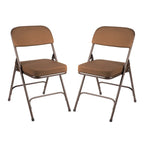 Hampden Furnishings Bernadine Collection Deluxe Fabric Padded Folding Chair, Pack of 2
