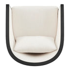 Tillman Linen Accent Arm Chair with Rattan