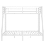 Metal Twin over Full Bunk Bed for Teens and Adults,Space-Saving/Noise Reduced/No Box Spring Needed, White