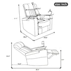 Multifunctional 270 Swivel Home Theater Power Recliner