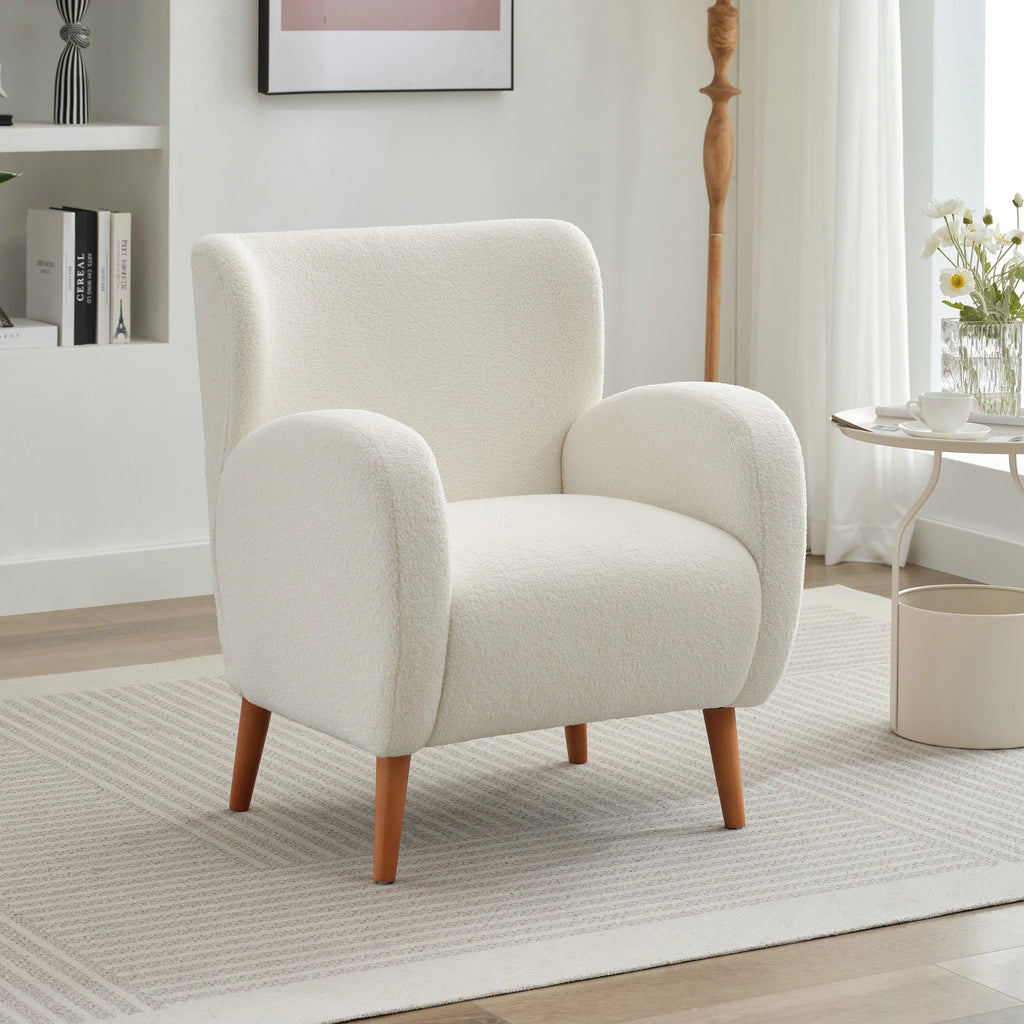 Modern Luxury Wingback Accent Arm Club Chair Single Sofa