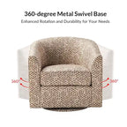 Cuenca Modern Upholstered Barrel Chair with Swivel Base
