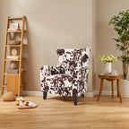 Modern Retro 30.25 High Back Upholstered Arm Chair with Wood Legs for Living Room