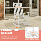 Vrakae 2 PCS Patio All Weather Resistant High Back Rocking Chair