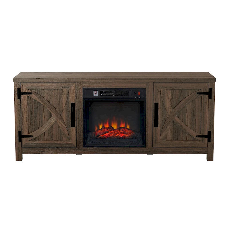58 Farmhouse Electric Fireplace TV Stands Console Table for TV's up to 65