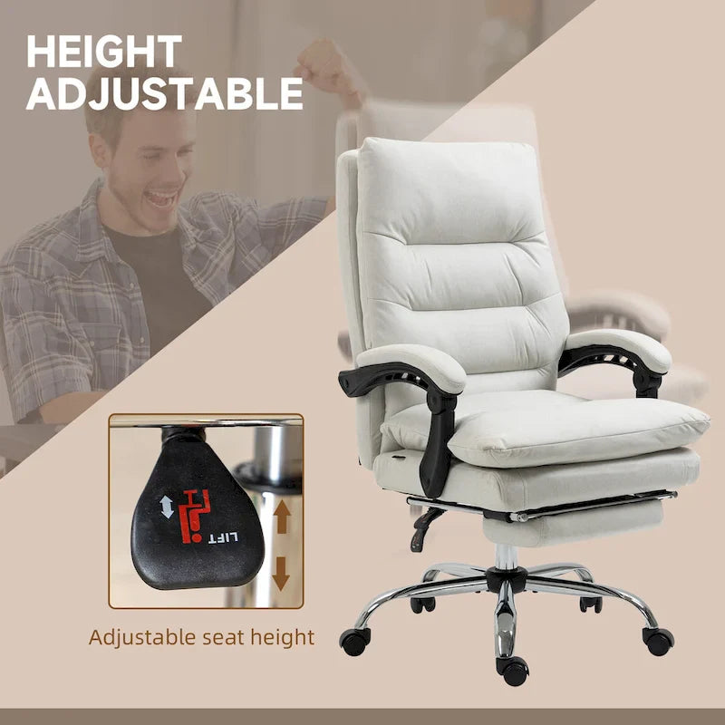 Vinsetto Microfibre Vibration Heated Reclining Massage Office Chair