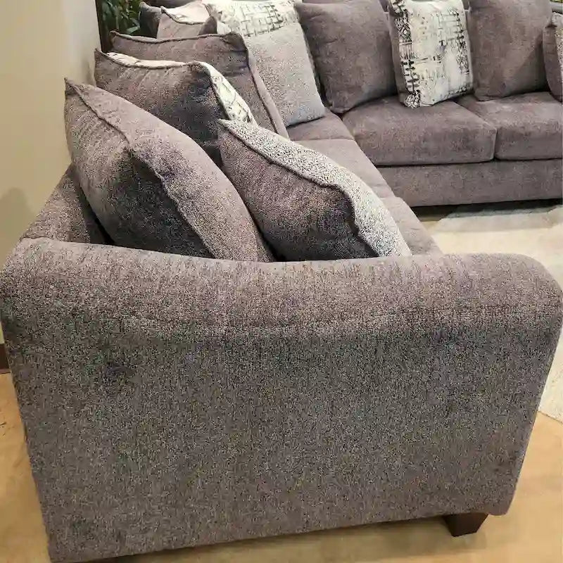 Roundhill Furniture Davoz 2-Piece Living Room Set, Sofa and Loveseat, Tori Slate