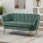 Causeuse rembourrée de style moderne du milieu du siècle, 59 W
