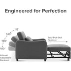 Mopio Sophie 4-in-1 Convertible Sleeper Chair Bed