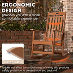 Vrakae All Weather Outdoor High Back Rocking Chair Set of 2