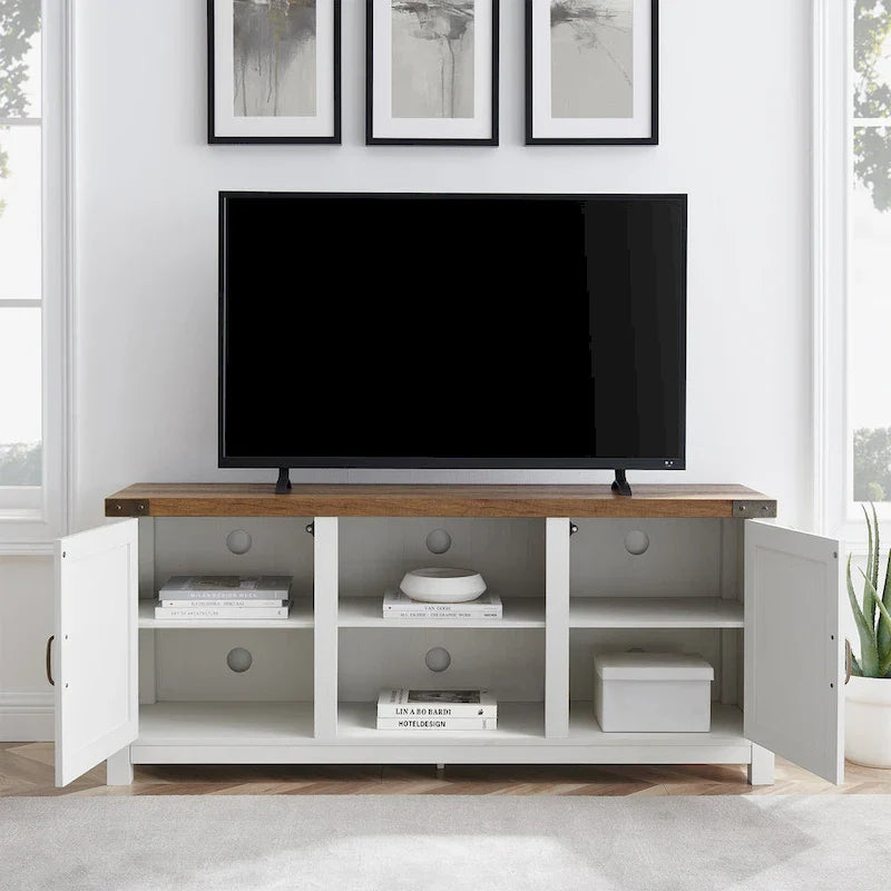 Middlebrook Firebranch 58-inch Barn Door TV Stand