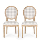 French Country Fabric Dining Chairs - NH419413