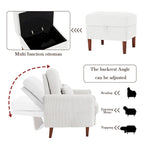 UIXE Modern Lounge Chair Accent Chair and Stroage Ottoman With Adjustable Backrest