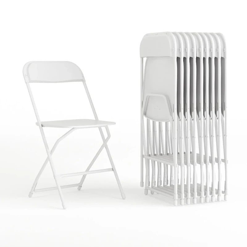 Plastic Folding Chair - 10 Pack 650LB Weight Capacity - Event Chair