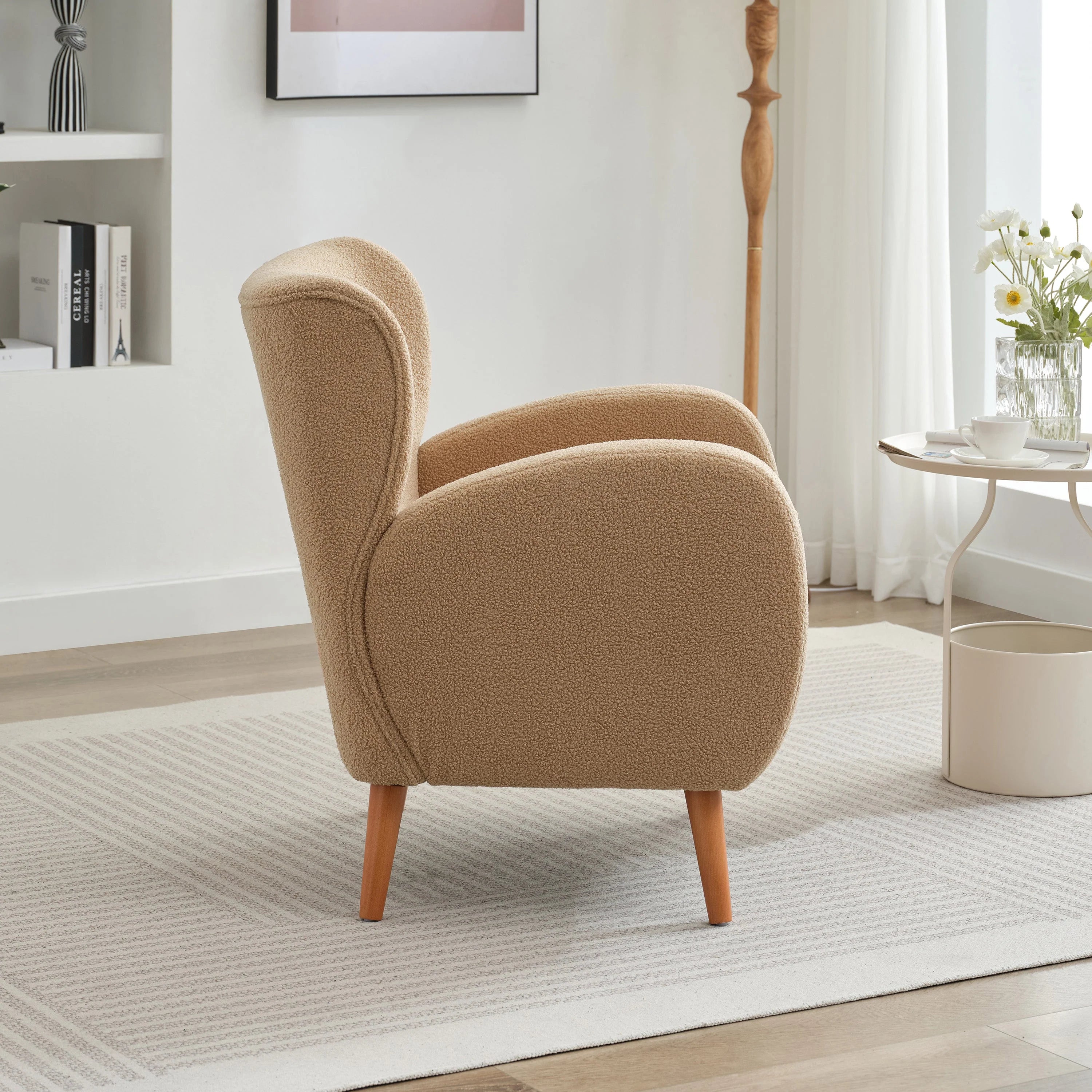 Modern Luxury Wingback Accent Arm Club Chair Single Sofa