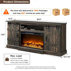 Farmhouse Fireplace TV Stand, Entertainment Center, Media Console